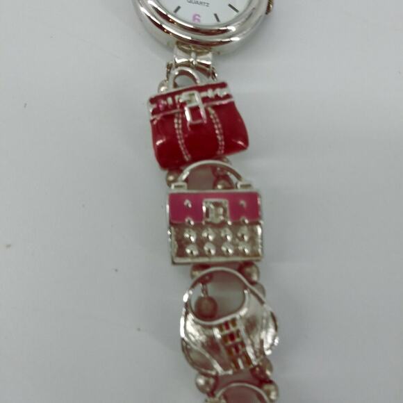 Studio C Charm Bracelet Fashion Purses Bags Enamel Cute Colorful Wristwatch - Picture 4 of 12